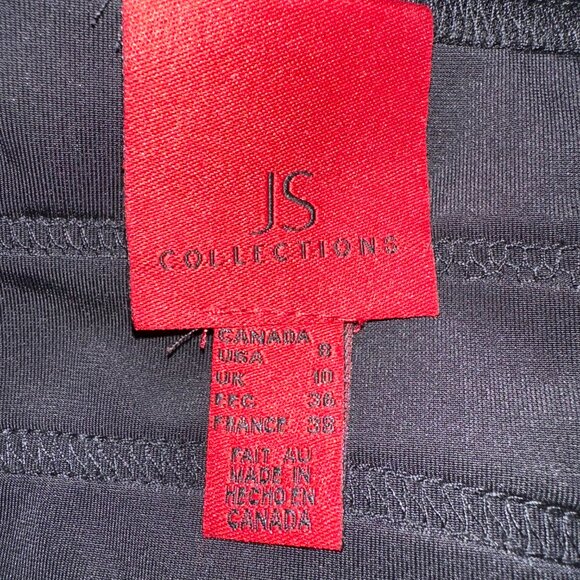 JS Collections Sleeveless Formal Mesh Top Size 8 High Neck Button & Zip Back - Picture 3 of 3
